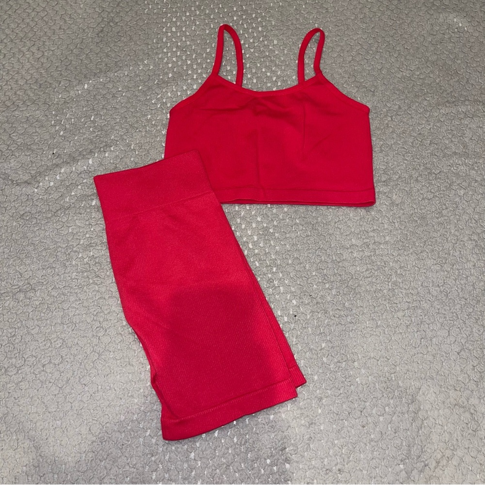 Vibrant Red Activewear Set